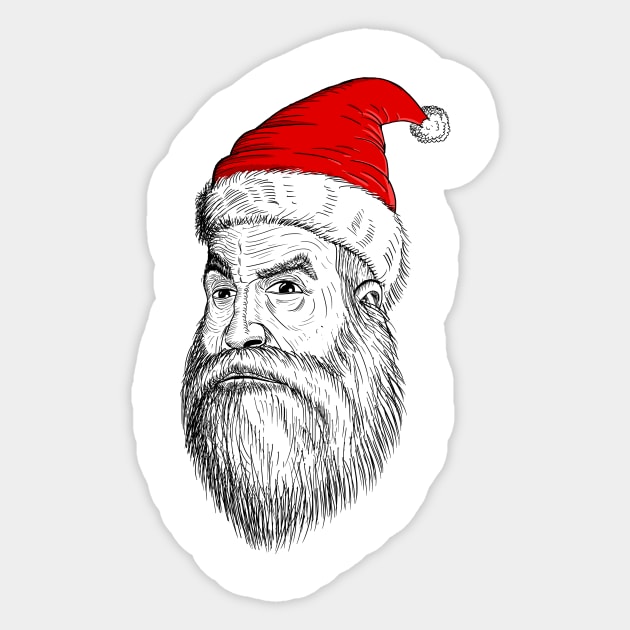 Grumpy Santa Sticker by HurdyGurdy